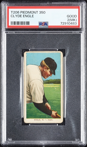 1909-11 T206 Clyde Engle PSA 2 (MK)