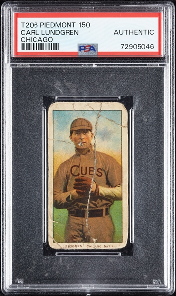 1909-11 T206 Carl Lundgren Chicago PSA Authentic