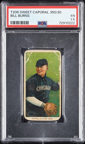 1909-11 T206 Bill Burns PSA 1.5