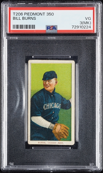 1909-11 T206 Bill Burns PSA 3 (MK)