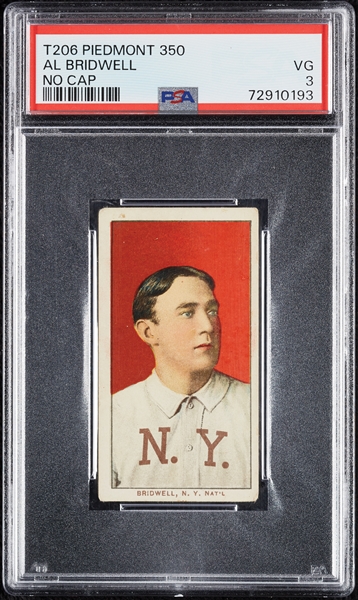 1909-11 T206 Al Bridwell No Cap PSA 3