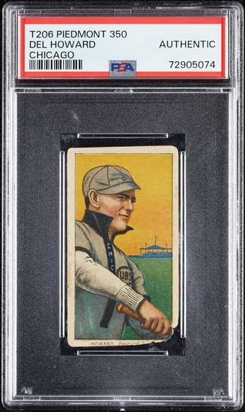 1909-11 T206 Del Howard Chicago PSA Authentic