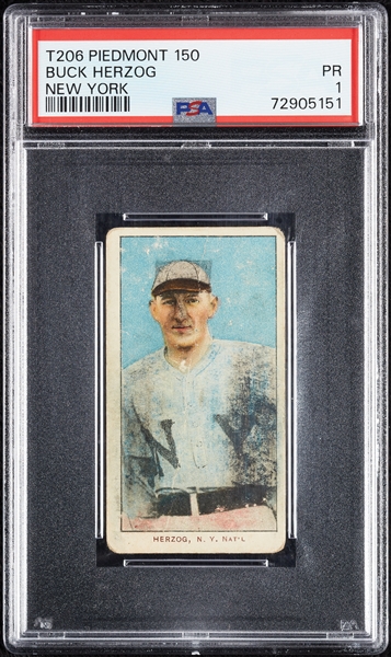 1909-11 T206 Buck Herzog New York PSA 1