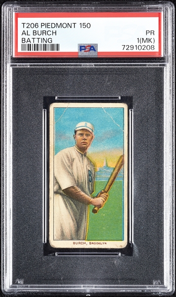 1909-11 T206 Al Burch Batting PSA 1 (MK)