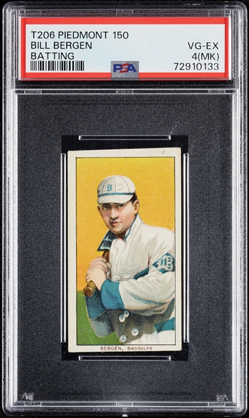 1909-11 T206 Bill Bergen Batting PSA 4 (MK)