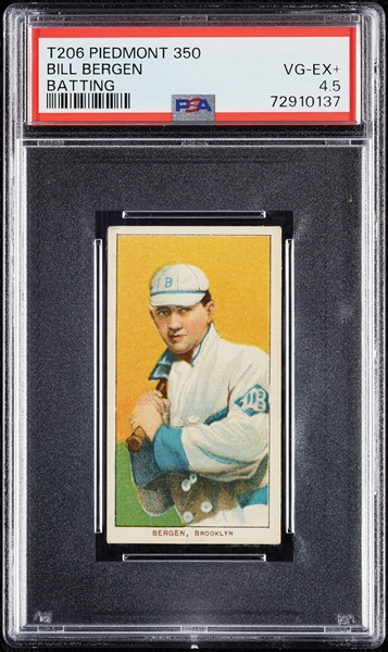 1909-11 T206 Bill Bergen Batting PSA 4.5