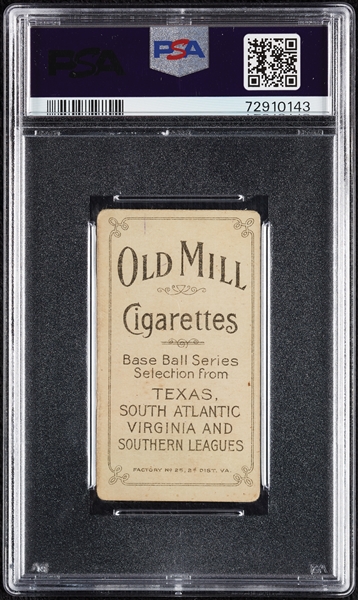 1909-11 T206 Bill Bernhard (Old Mill Back) PSA 2