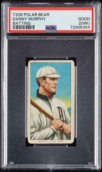 1909-11 T206 Danny Murphy Batting PSA 2 (MK)