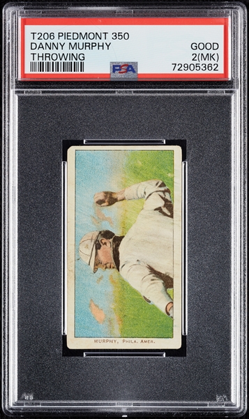 1909-11 T206 Danny Murphy Throwing PSA 2 (MK)