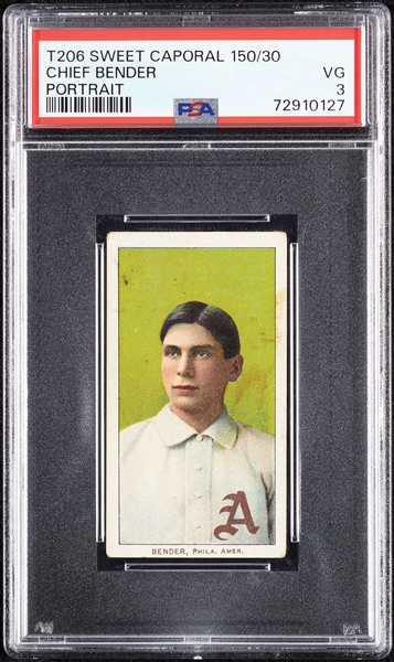 1909-11 T206 Chief Bender Portrait PSA 3