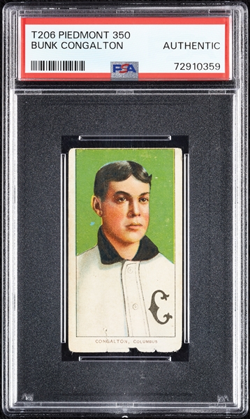 1909-11 T206 Bunk Congalton PSA Authentic