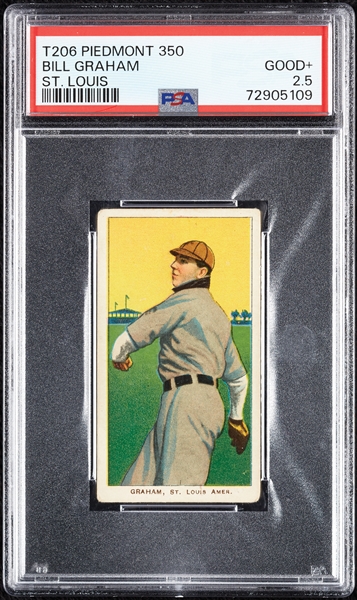 1909-11 T206 Bill Graham St. Louis PSA 2.5