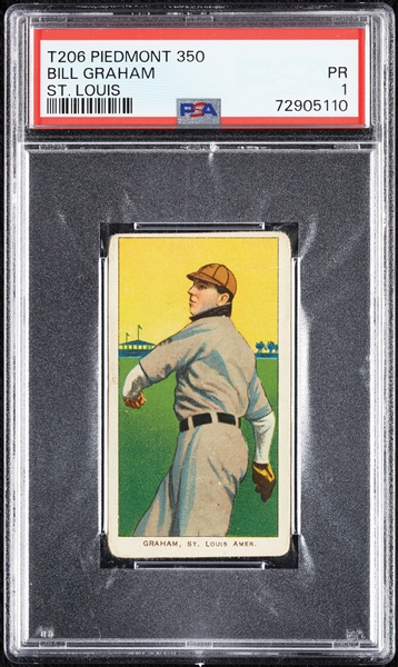 1909-11 T206 Bill Graham St. Louis PSA 1