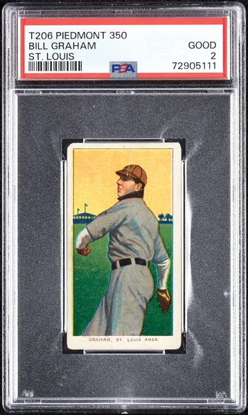 1909-11 T206 Bill Graham St. Louis PSA 2