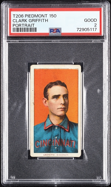 1909-11 T206 Clark Griffith Portrait PSA 2