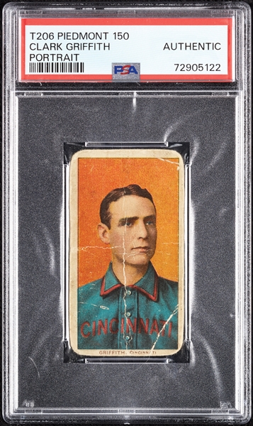 1909-11 T206 Clark Griffith Portrait PSA Authentic