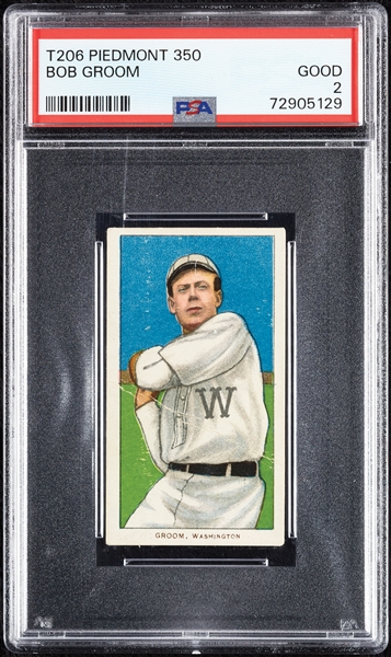 1909-11 T206 Bob Groom PSA 2