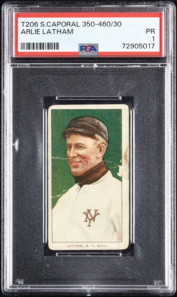 1909-11 T206 Arlie Latham PSA 1