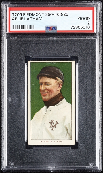 1909-11 T206 Arlie Latham PSA 2