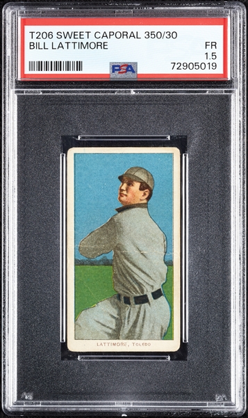 1909-11 T206 Bill Lattimore PSA 1.5