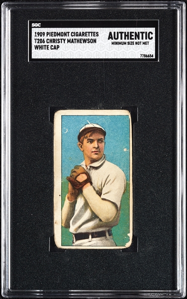 1909-11 T206 Christy Mathewson White Cap SGC Authentic