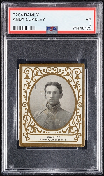 1909 T204 Ramly Tobacco Andy Coakley PSA 3