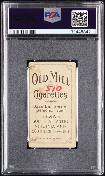 1909-11 T206 Ed Reagan (Old Mill Back) PSA 2 (MK)