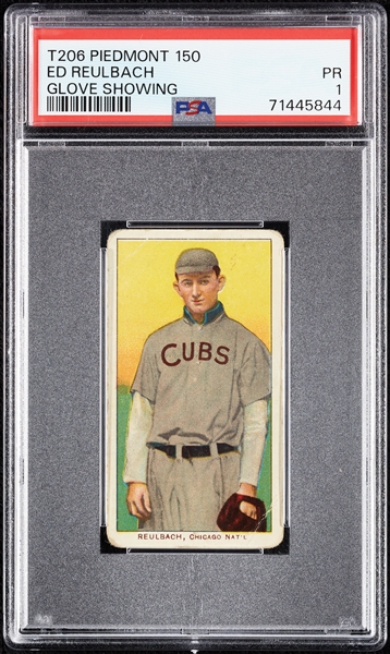 1909-11 T206 Ed Reulbach Glove Showing PSA 1