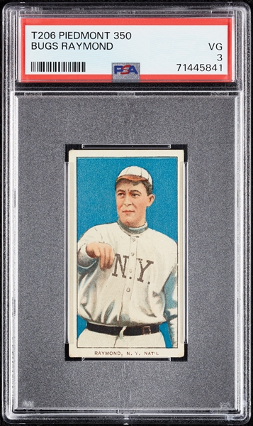 1909-11 T206 Bugs Raymond PSA 3