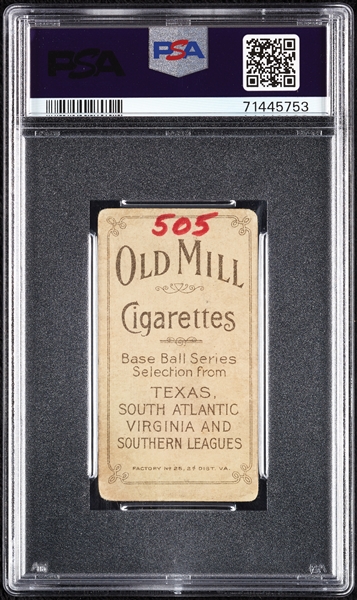 1909-11 T206 Al Orth (Old Mill Back) PSA 1 (MK)