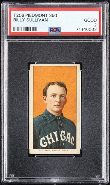 1909-11 T206 Bill Sullivan PSA 2