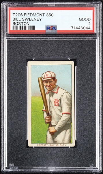 1909-11 T206 Bill Sweeney Boston PSA 2
