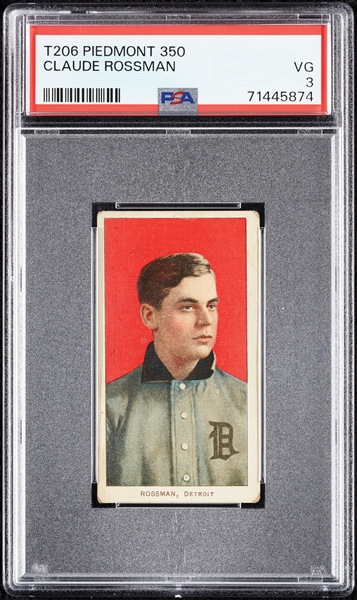 1909-11 T206 Claude Rossman PSA 3