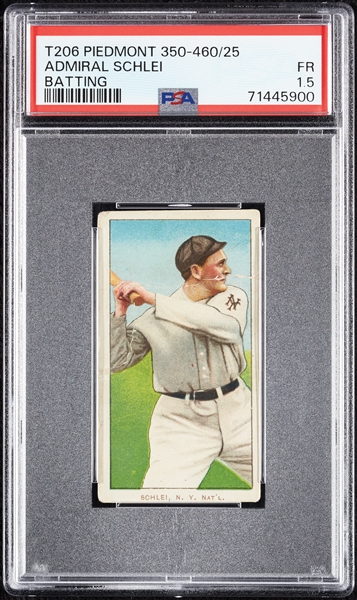 1909-11 T206 Admiral Schlei Batting PSA 1.5