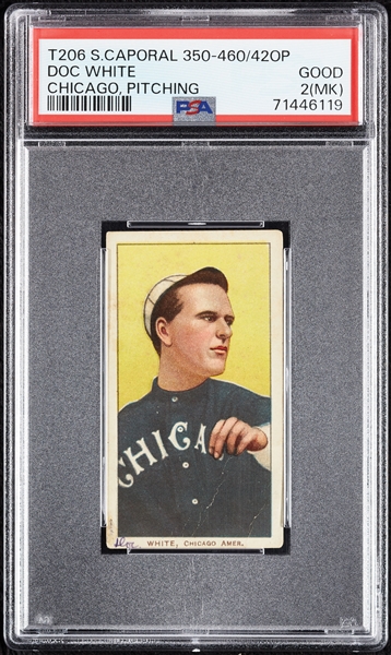 1909-11 T206 Doc White Chicago, Pitching PSA 2 (MK)