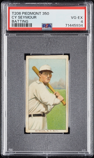 1909-11 T206 Cy Seymour Batting PSA 4