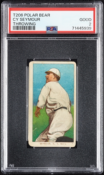 1909-11 T206 Cy Seymour Throwing PSA 2