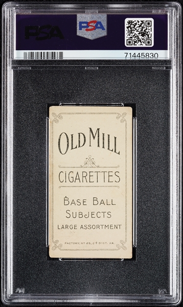 1909-11 T206 Bill Purtell (Old Mill Back) PSA 3