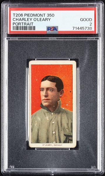 1909-11 T206 Charley O'Leary Portrait PSA 2