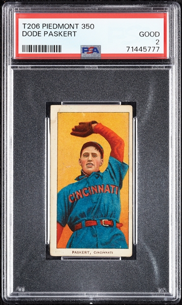 1909-11 T206 Dode Paskert PSA 2