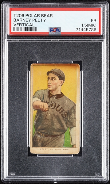 1909-11 T206 Barney Pelty Vertical PSA 1.5 (MK)