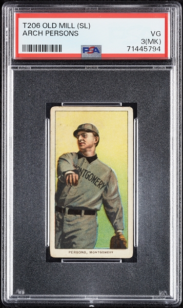 1909-11 T206 Arch Parsons (Old Mill Back) PSA 3 (MK)