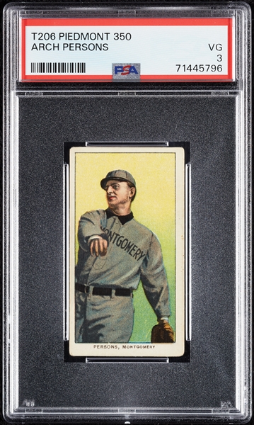 1909-11 T206 Arch Parsons PSA 3