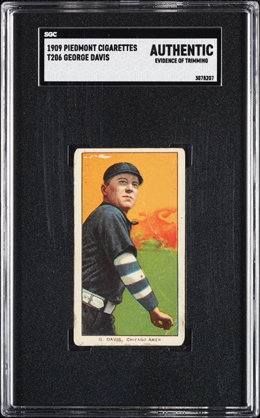 1909-11 T206 George Davis SGC Authentic