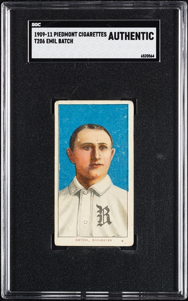 1909-11 T206 Emil Batch SGC Authentic