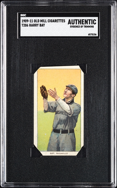 1909-11 T206 Harry Bay SGC Authentic