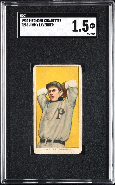 1909-11 T206 Jimmy Lavender SGC 1.5