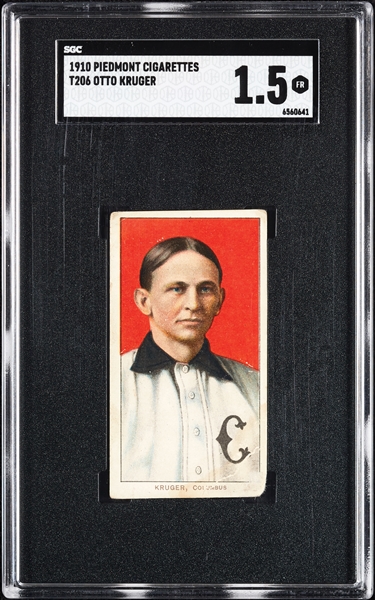 1909-11 T206 Otto Kruger SGC 1.5