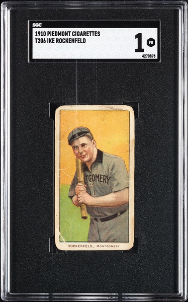 1909-11 T206 Ike Rockenfeld SGC 1