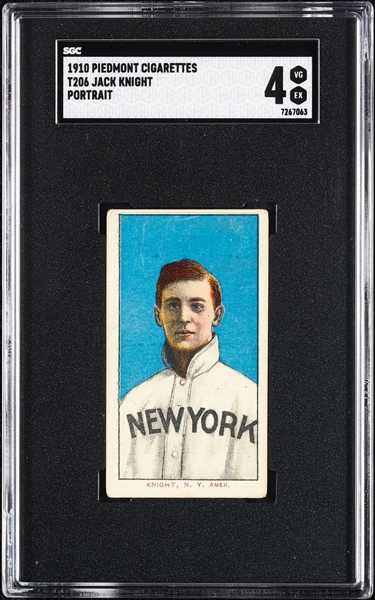 1909-11 T206 Jack Knight Portrait SGC 4